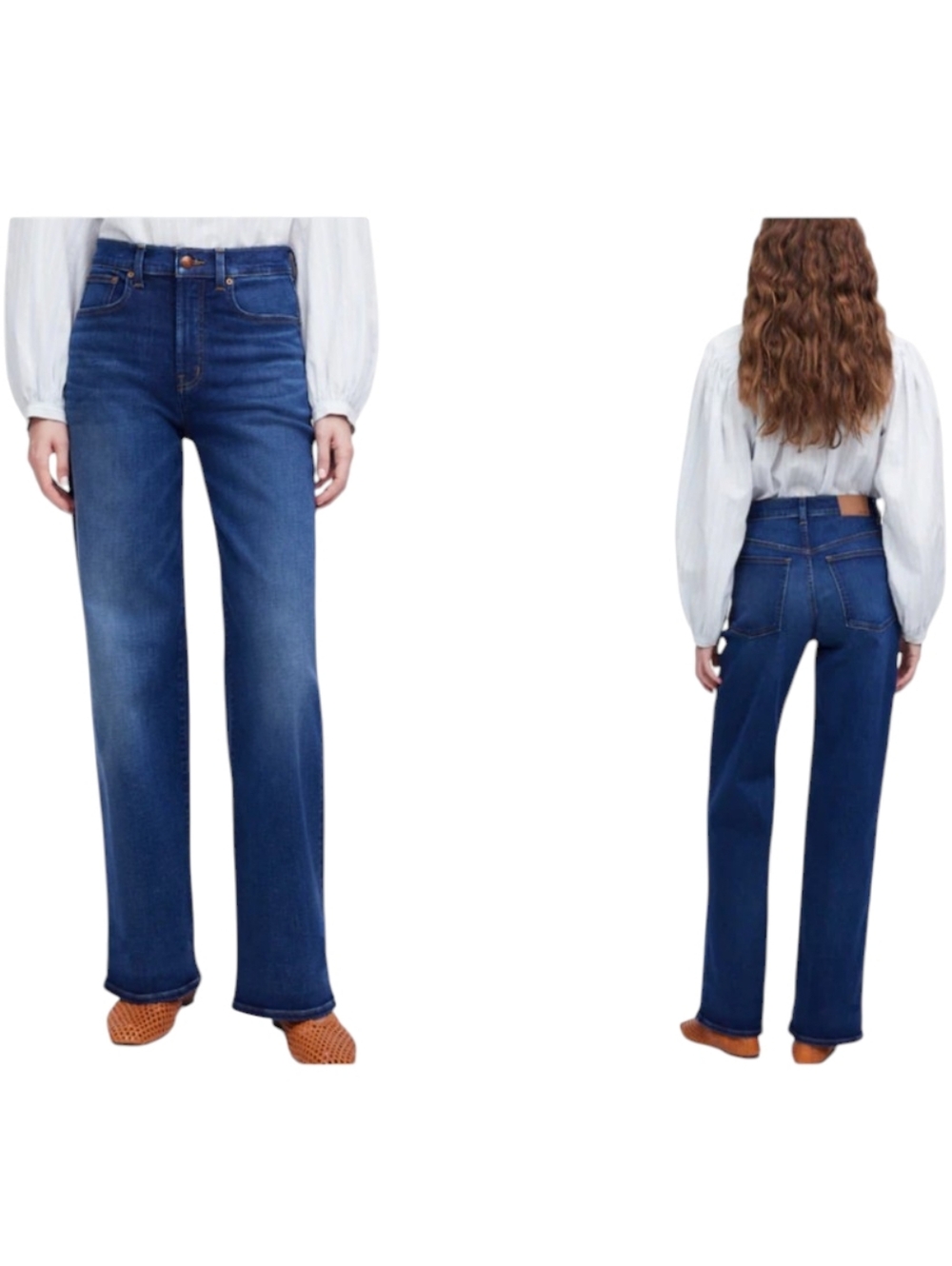 NWT Madewell The Petite Perfect Vintage Wide-leg Jean Pipestone Wash Blue 33P
